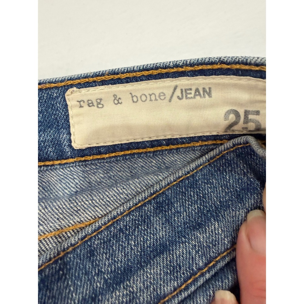 Rag & Bone The Dre Jeans Women 25 Blue Bradford  Boyfriend Classic Designer - Picture 2 of 8
